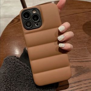 Chic Brown Puffer iPhone Case New Multiple Sizes